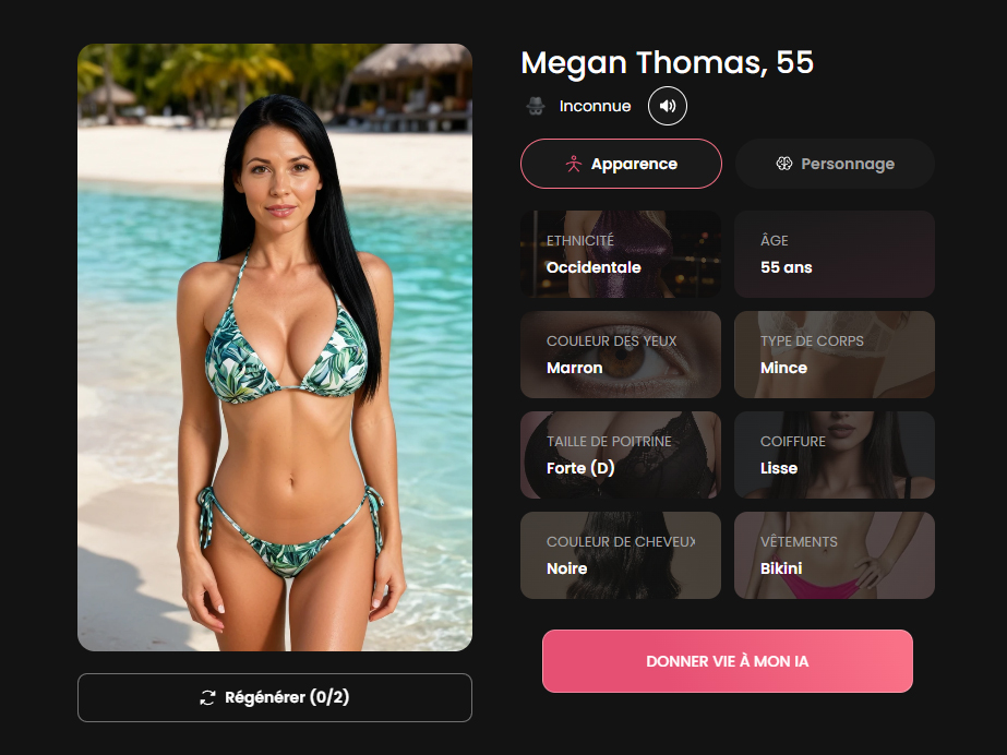 Femme mature générée avec Candy AI