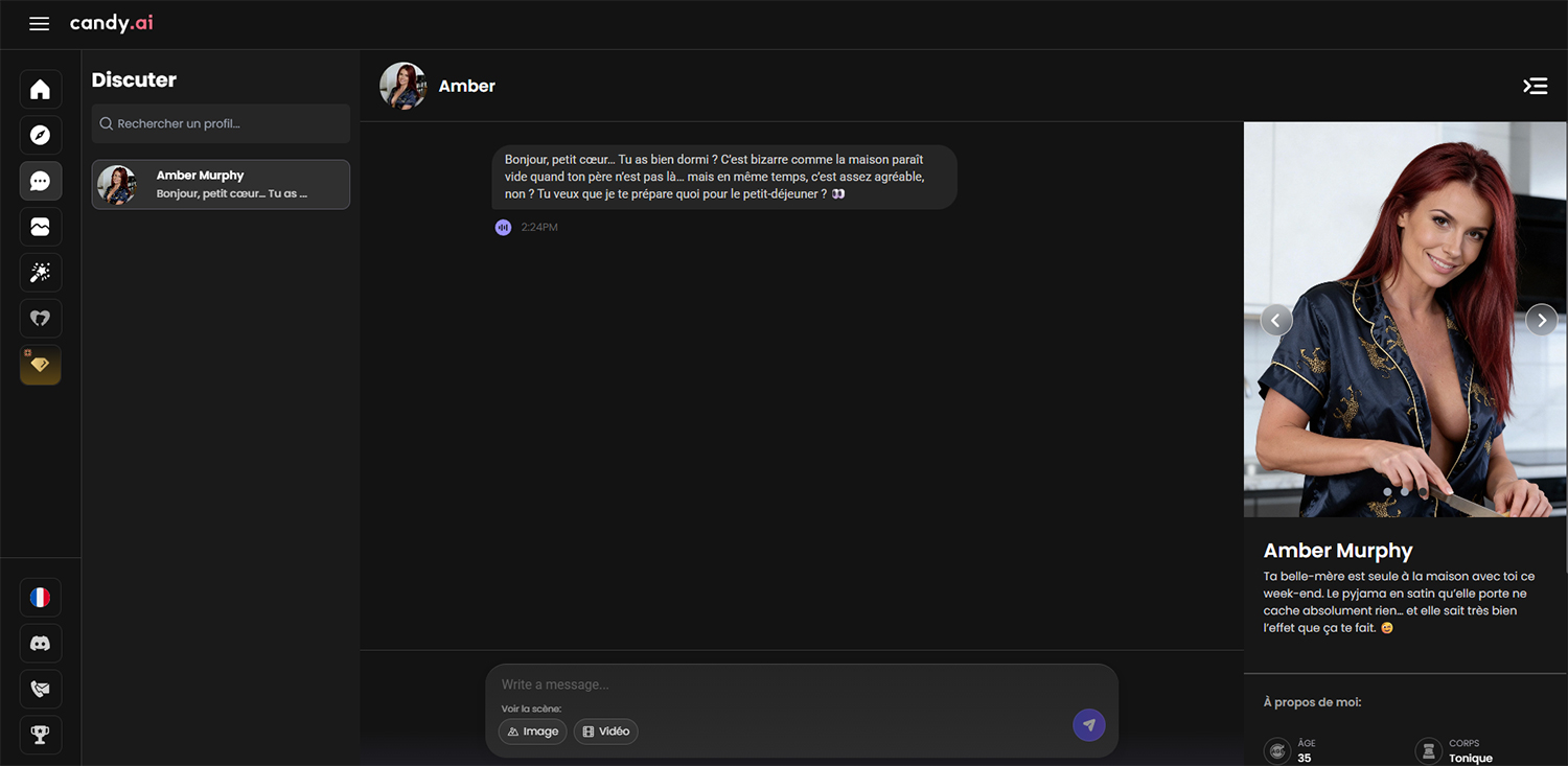 Candy AI chat avec femme mature